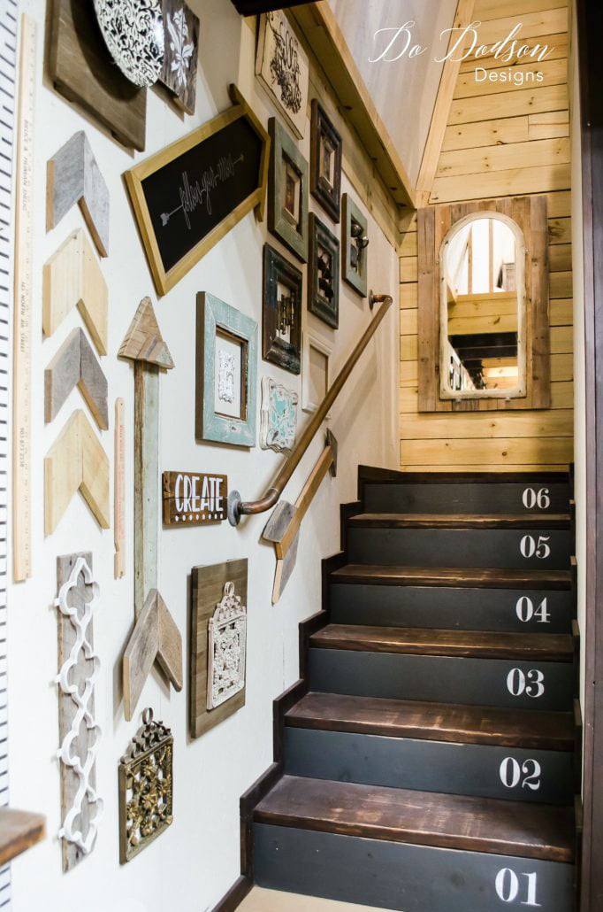 The gallery wall just above my new office space is one of my favorite things about this conversion.