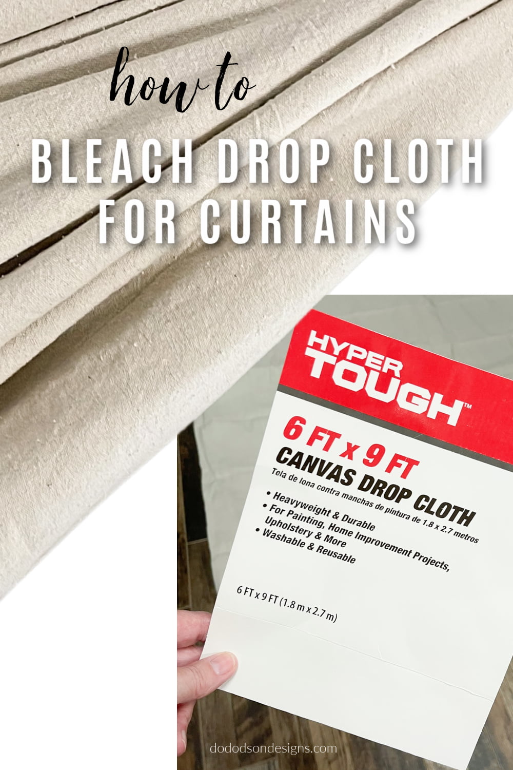 How To Bleach Drop Cloths For Curtains Do Dodson Designs
