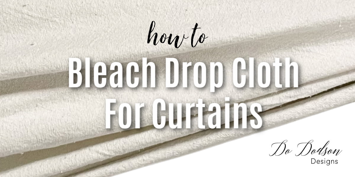 Learn how to bleach drop cloth for curtains to get the color you want. Lighter and brighter and super soft.