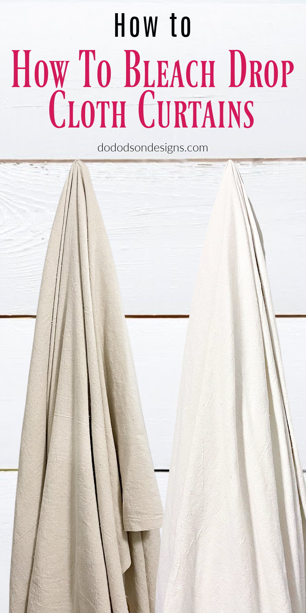 How To Bleach Drop Cloths For Curtains