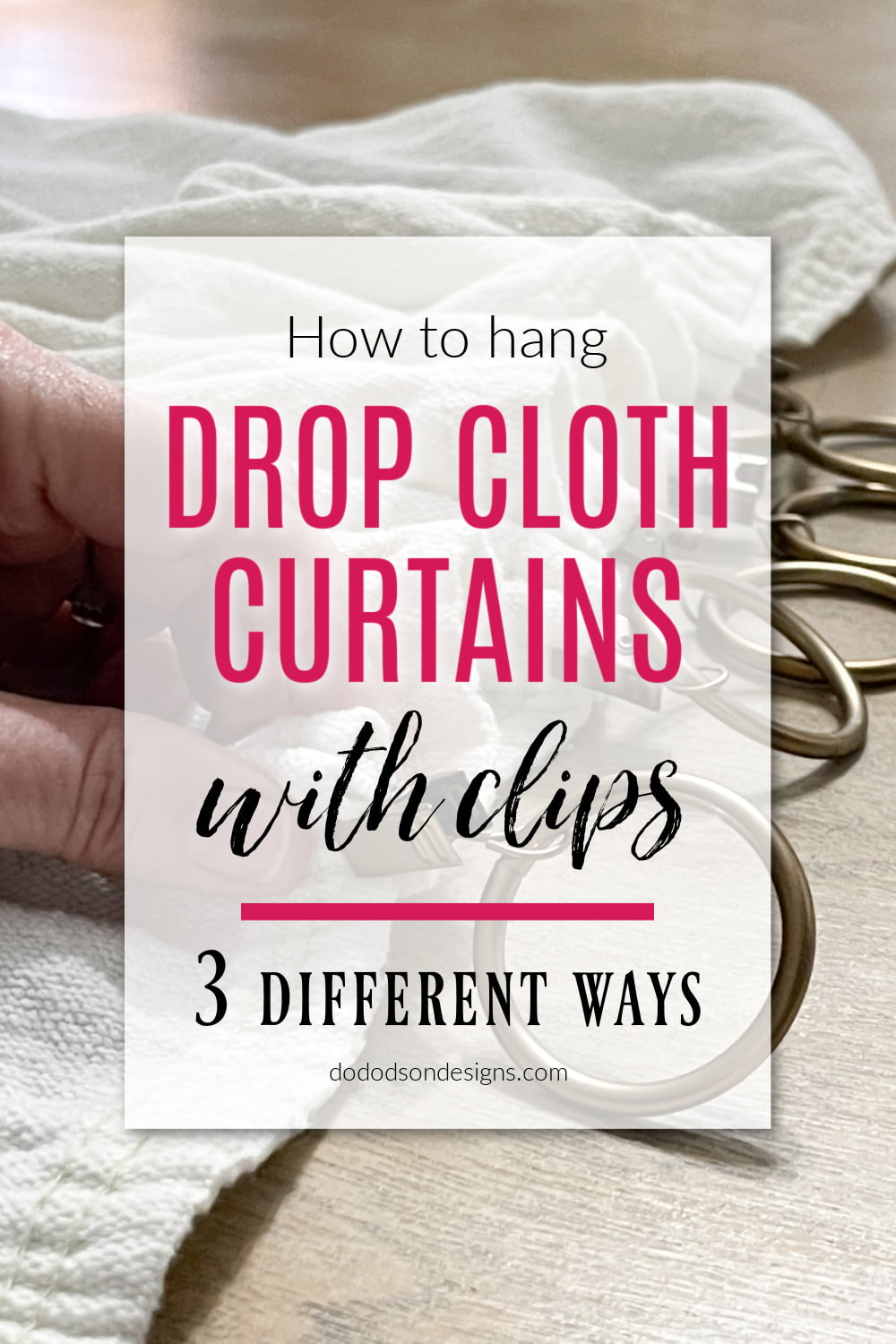 How To Hang Drop Cloth Curtains With Clips