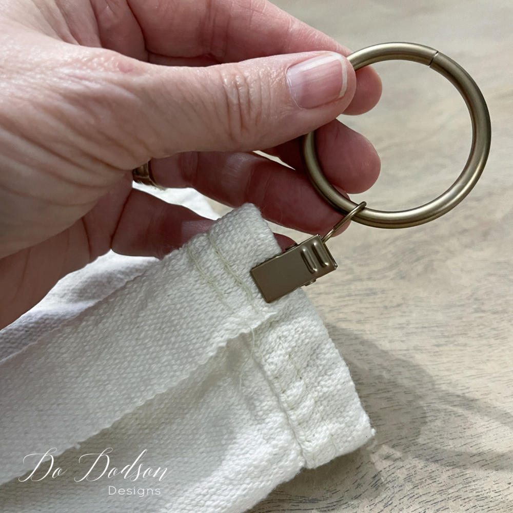 How To Hang Drop Cloth Curtains With Ring Clips