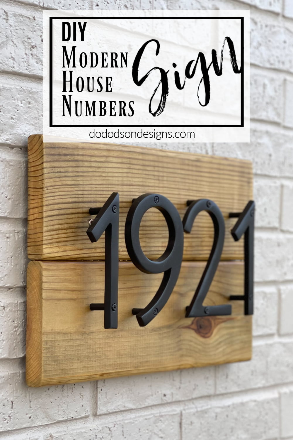 DIY Modern House Numbers Sign - Curb Appeal Envy