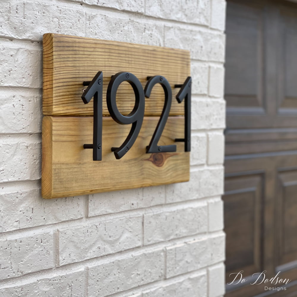 DIY Modern House Numbers Sign - Curb Appeal Envy - Do Dodson Designs