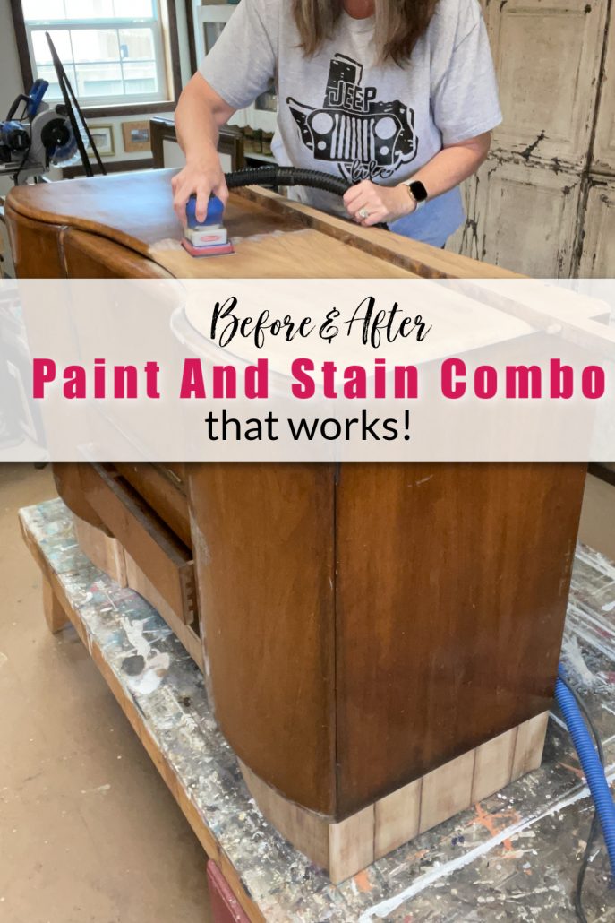 You gotta see this paint and stain combo I did on art decor bar.