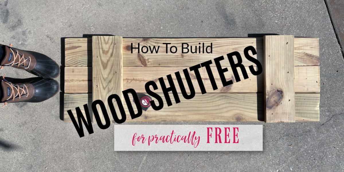I built these natural wood shutters for the exterior of my home for practically free! Give your home an affordable DIY farmhouse look.