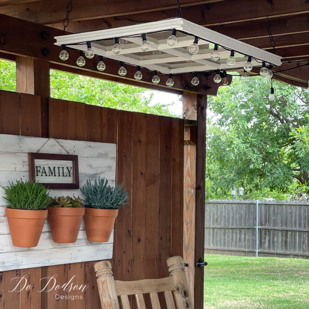 How To Easily Repurpose Old Windows Into Amazing Patio Lighting