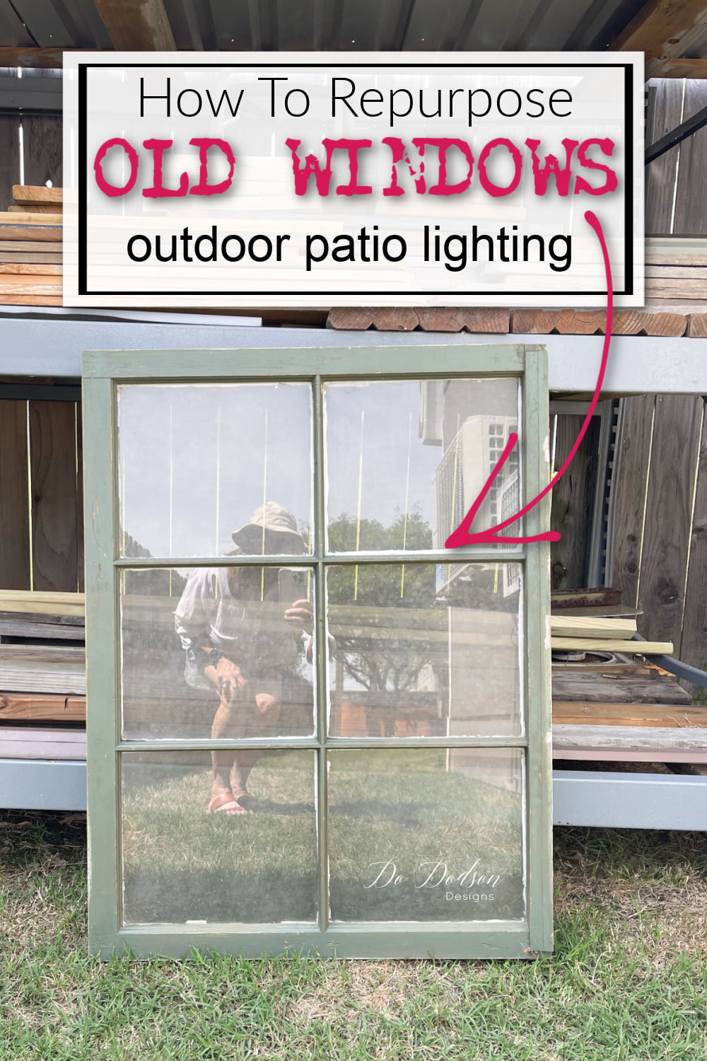 How To Easily Repurpose Old Windows Into Amazing Patio Lighting