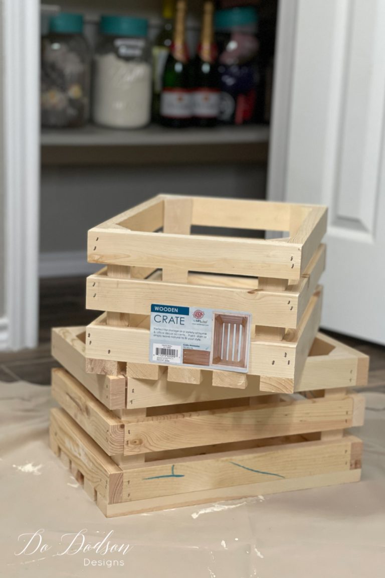 DIY Rolling Wood Crate Pantry Floor Storage Do Dodson Designs