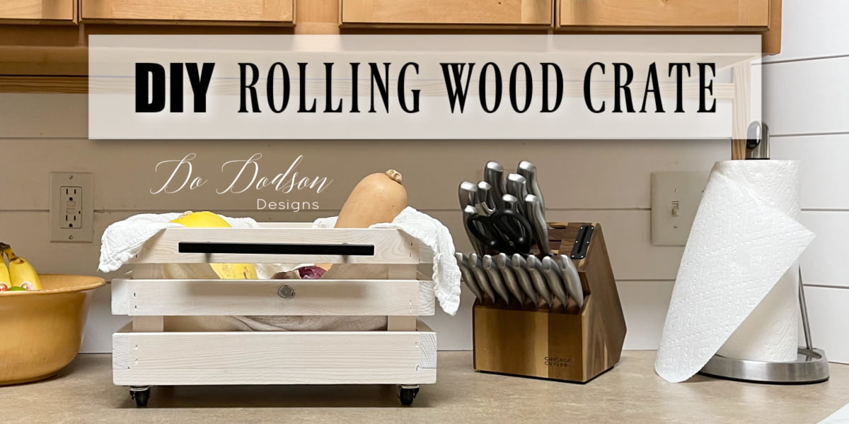 DIY Rolling Wood Crate Pantry Floor Storage Do Dodson Designs
