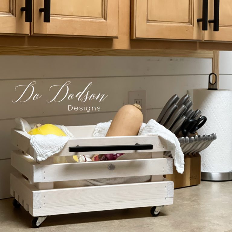 DIY Rolling Wood Crate Pantry Floor Storage Do Dodson Designs