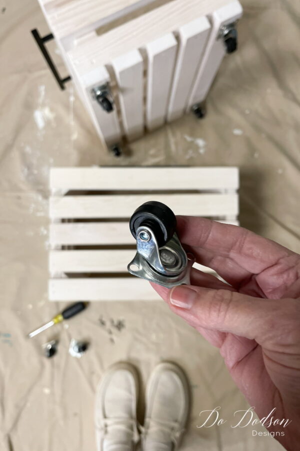 DIY Rolling Wood Crate Pantry Floor Storage Do Dodson Designs