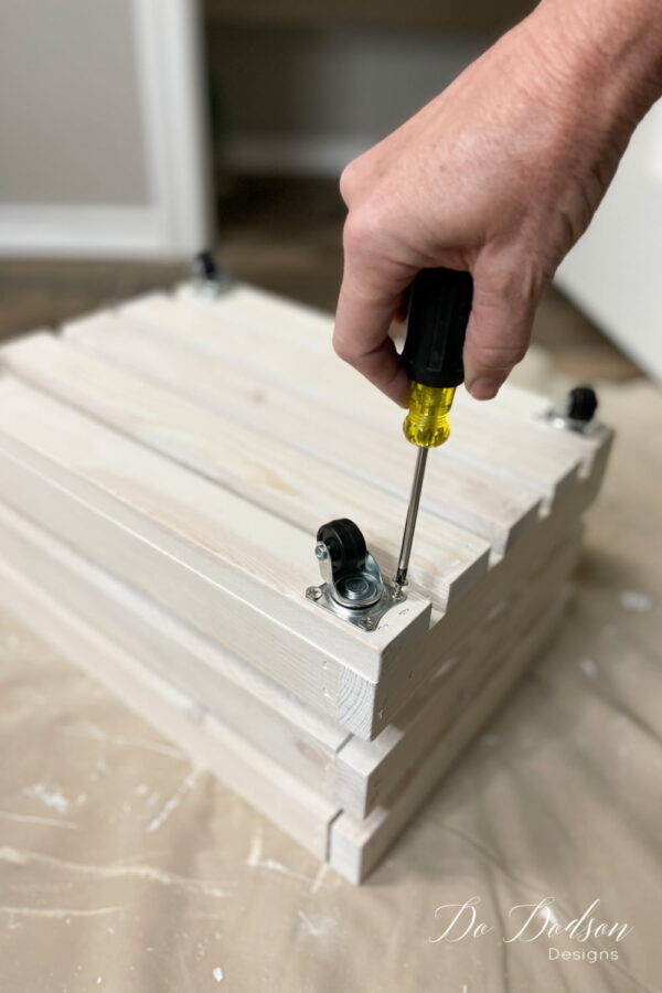 DIY Rolling Wood Crate Pantry Floor Storage Do Dodson Designs