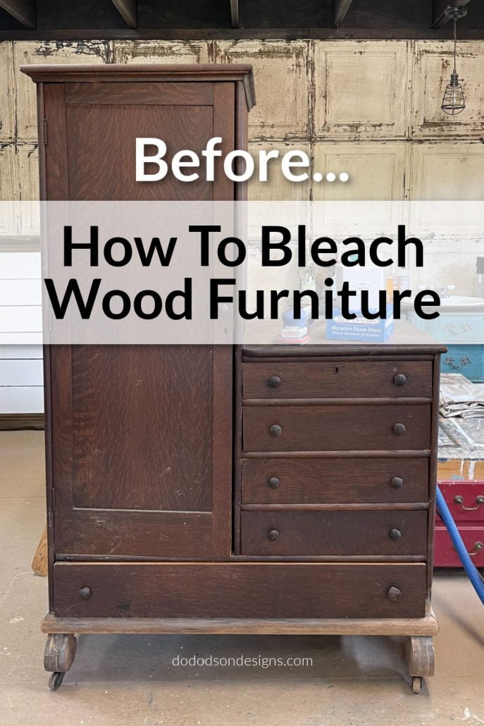 I recently read a tutorial by a blogger friend who used household bleach to bleach wood and decided to give it a go. If she did it, I knew it would be okay to try this method. Here's how it turned out.