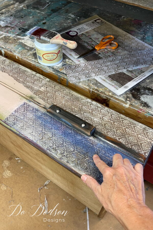 Rice Paper Decoupage On Wood Furniture Tutorial Do Dodson Designs