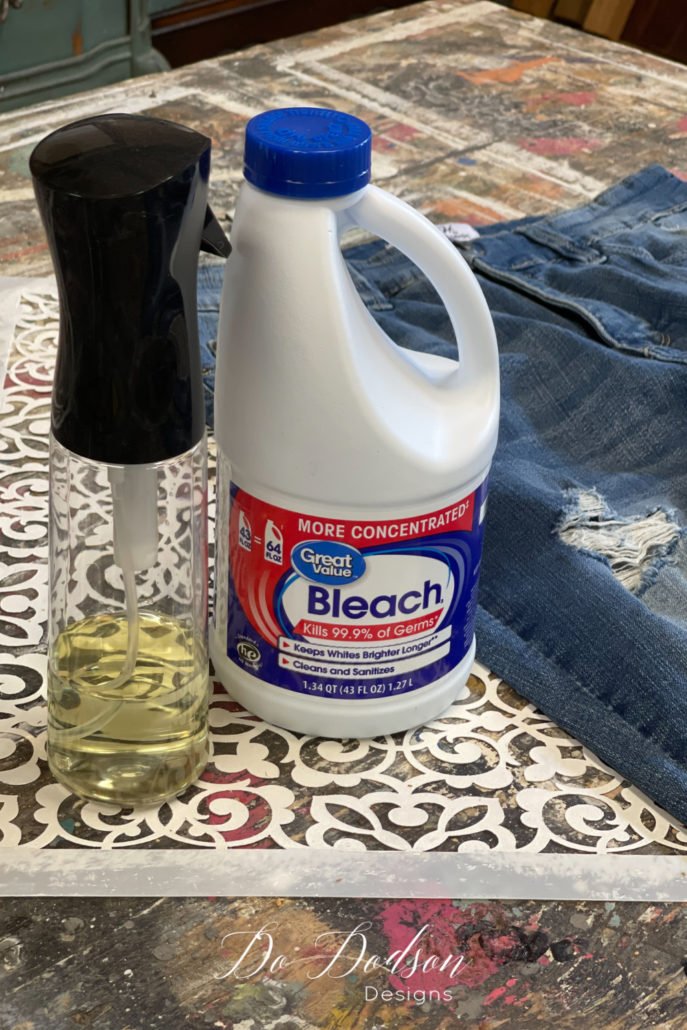 You won't believe how easy it is to stencil your jeans with bleach. It's a fun DIY to try on your favorite pair of holy jeans.