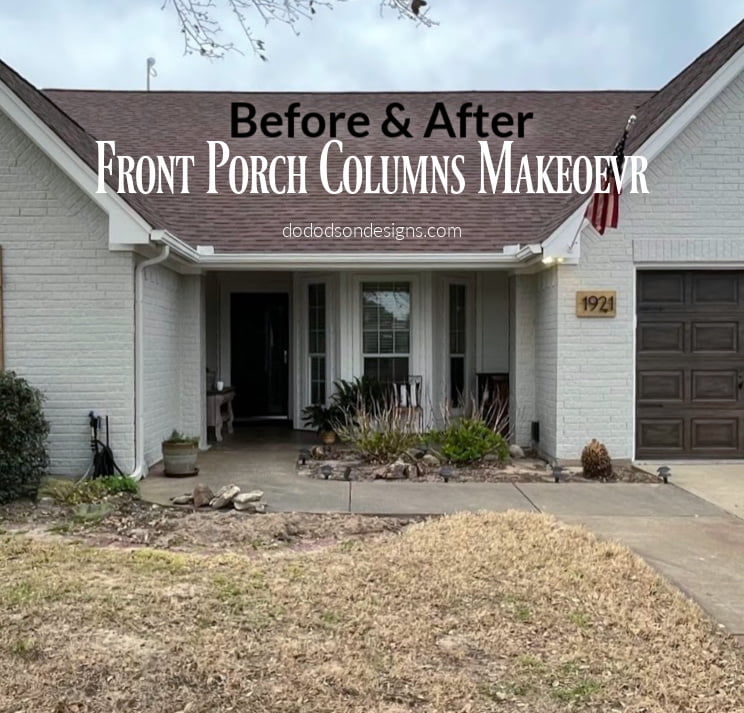 I've always wanted wood-wrapped columns, but I have a brick exterior. Here's what I did to the from the porch of my home. Easy DIY!