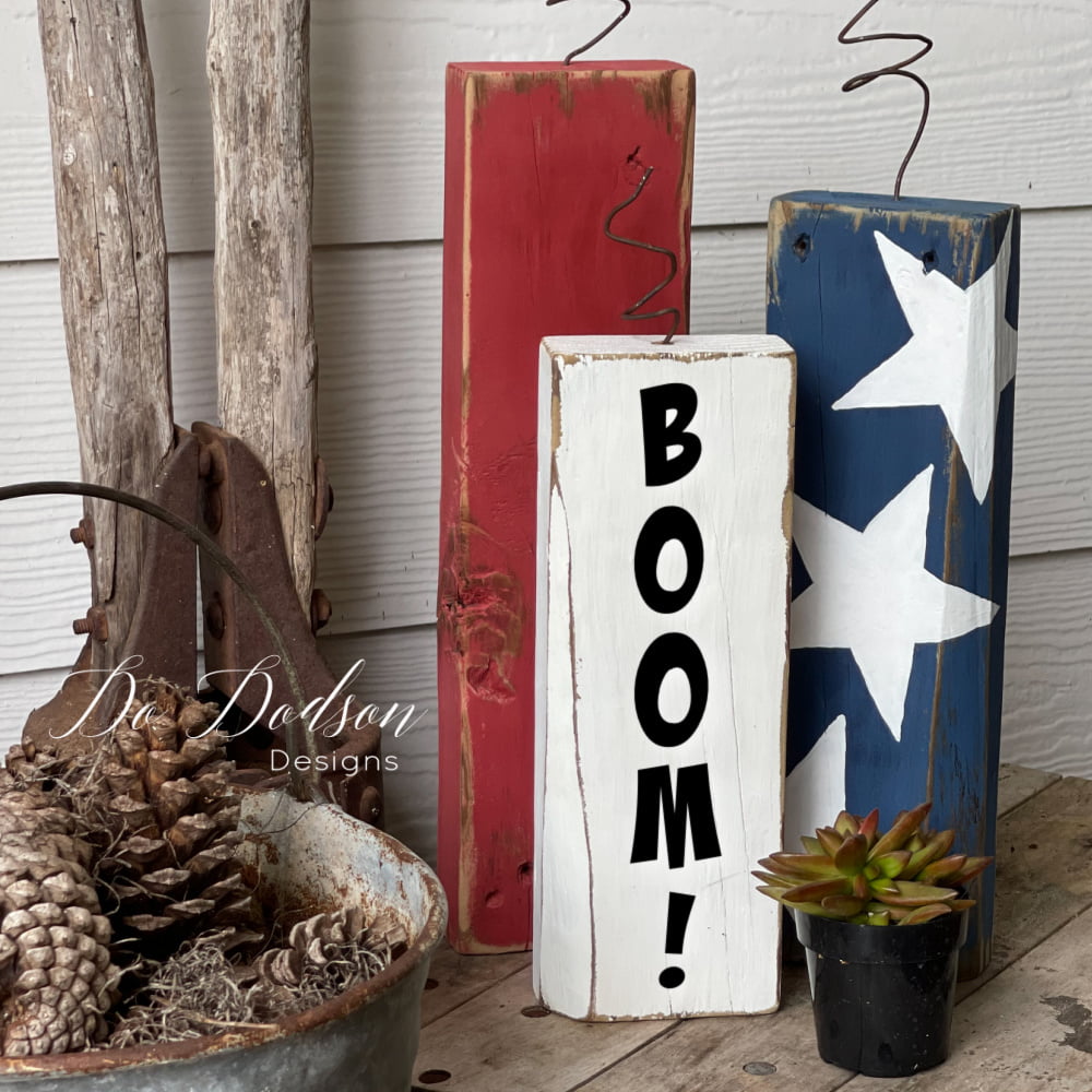 DIY Wooden Firecrackers - Quick & Easy Porch Decor