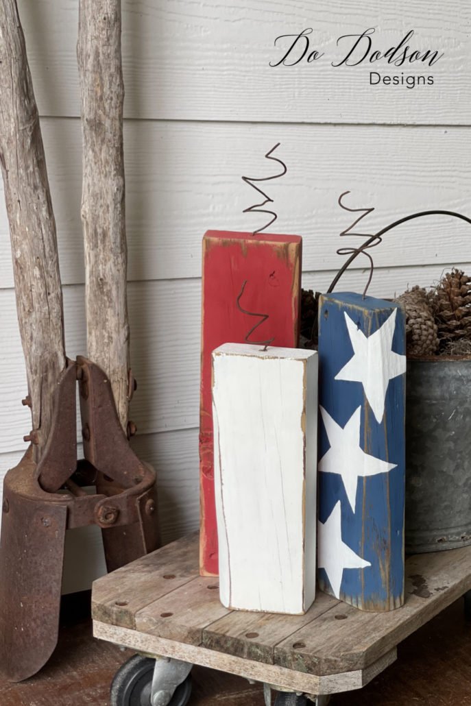 DIY Wooden Firecrackers - Quick & Easy Porch Decorating
