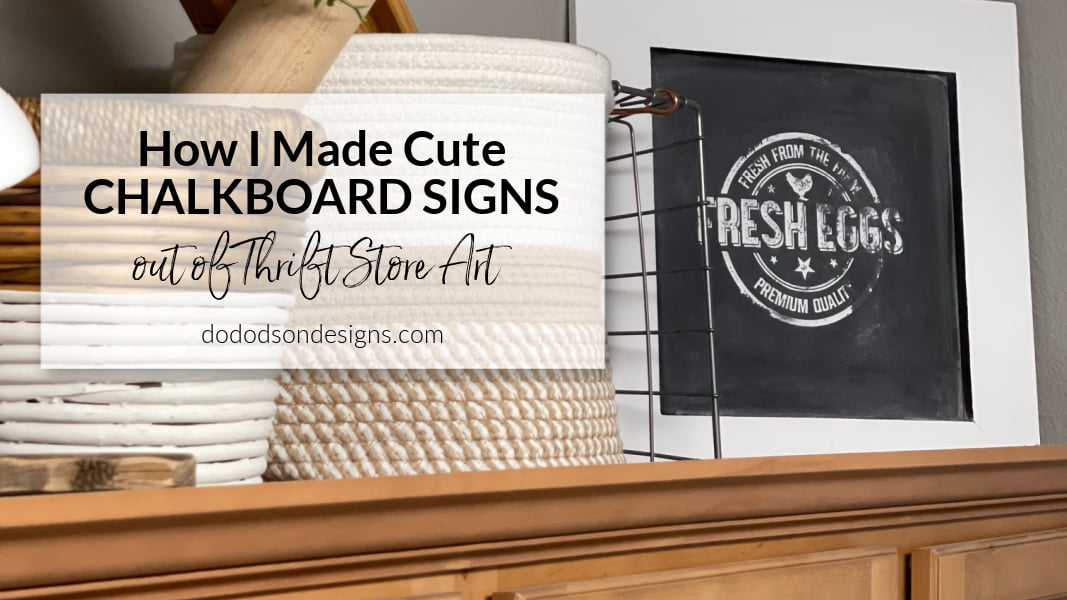 How I made Simple DIY Small Chalkboard Signs Out Of Thrift Store Art