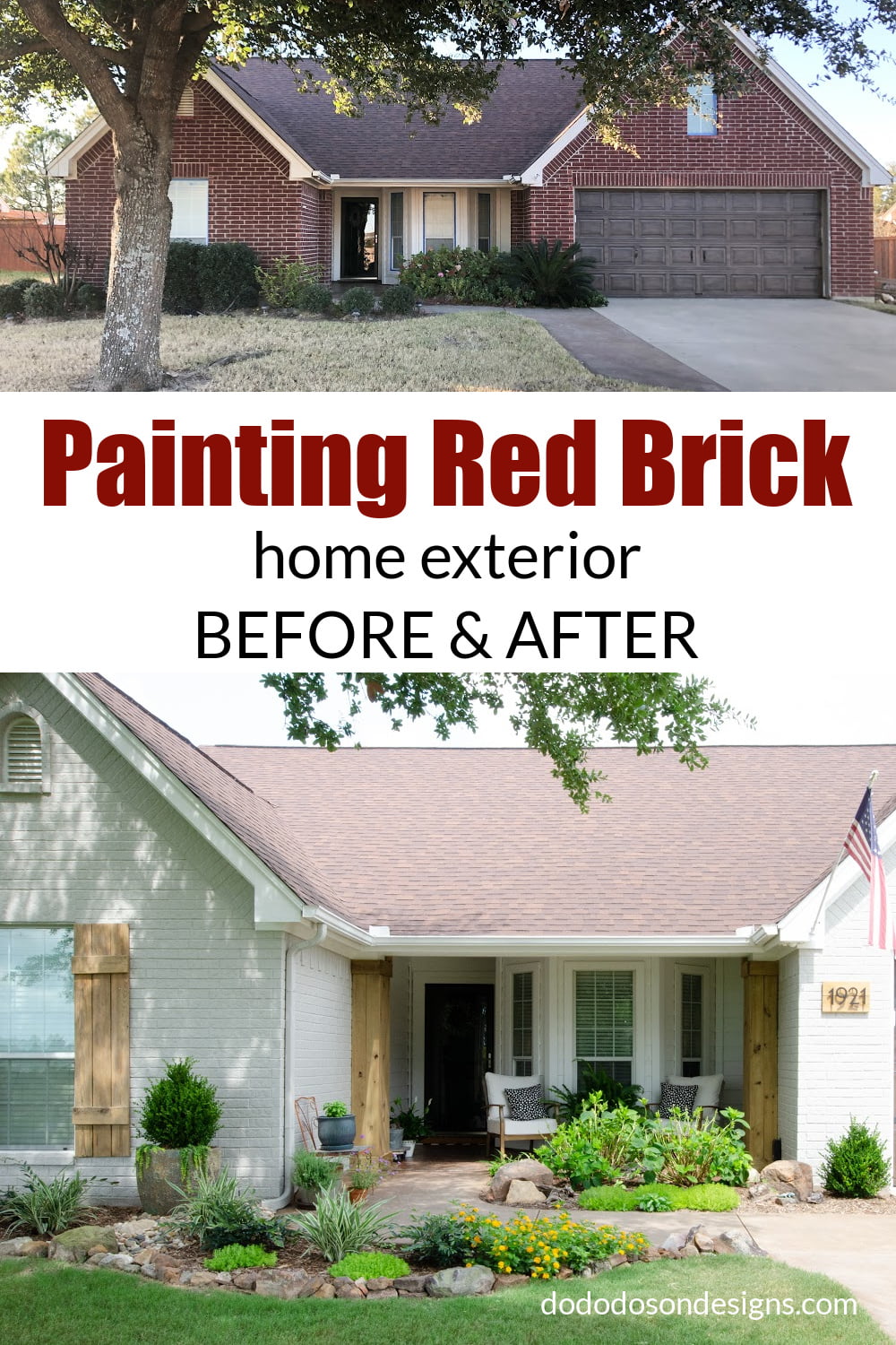 How Painting Red Brick Made The Exterior Of Our House Look Huge