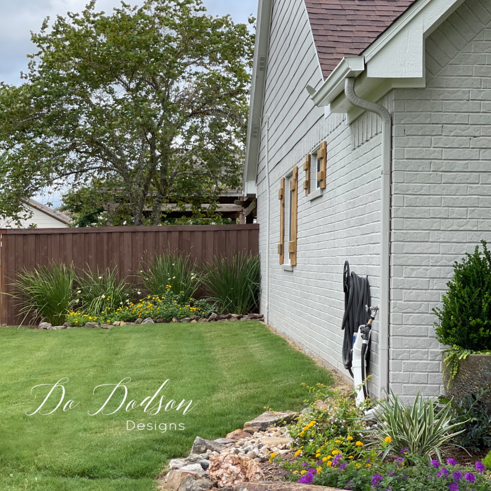 Painting our red brick home was the best decision we made when we decided to upgrade the exterior. The curb appeal is amazing and our home looks so much larger now.