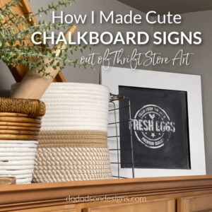 Learn how I made cute DIY small chalkboard signs out of thrift store art.