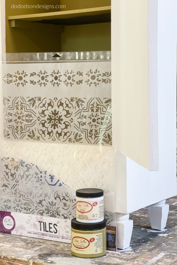 How To Apply A Stencil After Repainting Chalk Painted Furniture