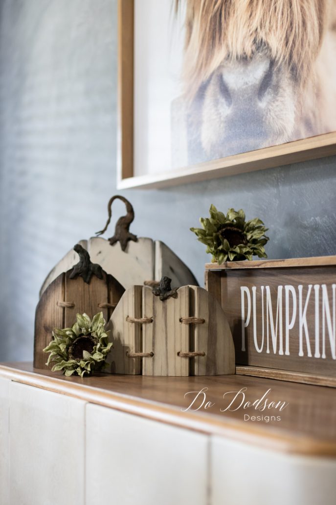 I couldn't find wood pumpkins I loved so I made my own! Learn how to make these rustic DIY wooden pumpkins with a farmhouse vibe. So unique!