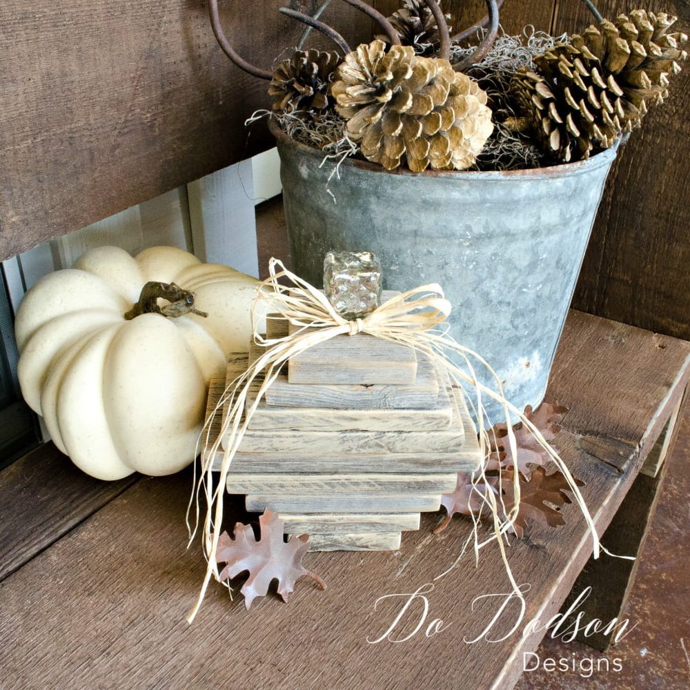 Easy DIY Wood Stacked Pumpkins that are sure to please.  Easy to follow tutorial. 