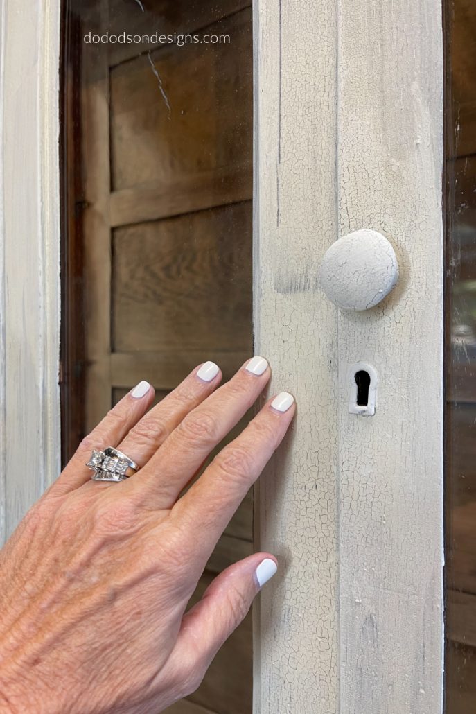 After applying one coat of milk paint on my antique china hutch, I knew I would get that chippy paint look I wanted. The results are stunning! Get all the details of this furniture makeover on my blog and see the before and after shocking photos!