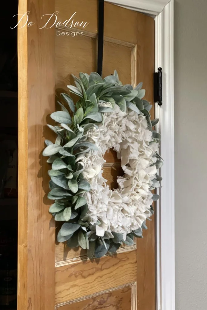 DIY Farmhouse Drop Cloth Wreath Tutorial