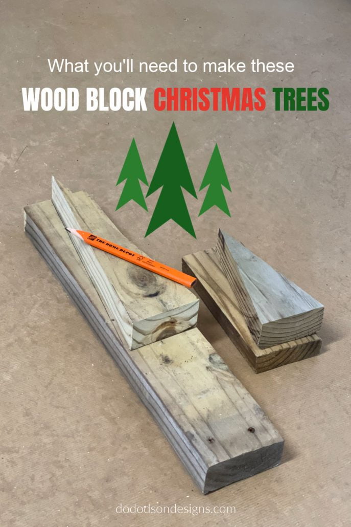Anyone can makes these wood block Christmas trees! It's a fun and creative way to decorate your home for the holidays.