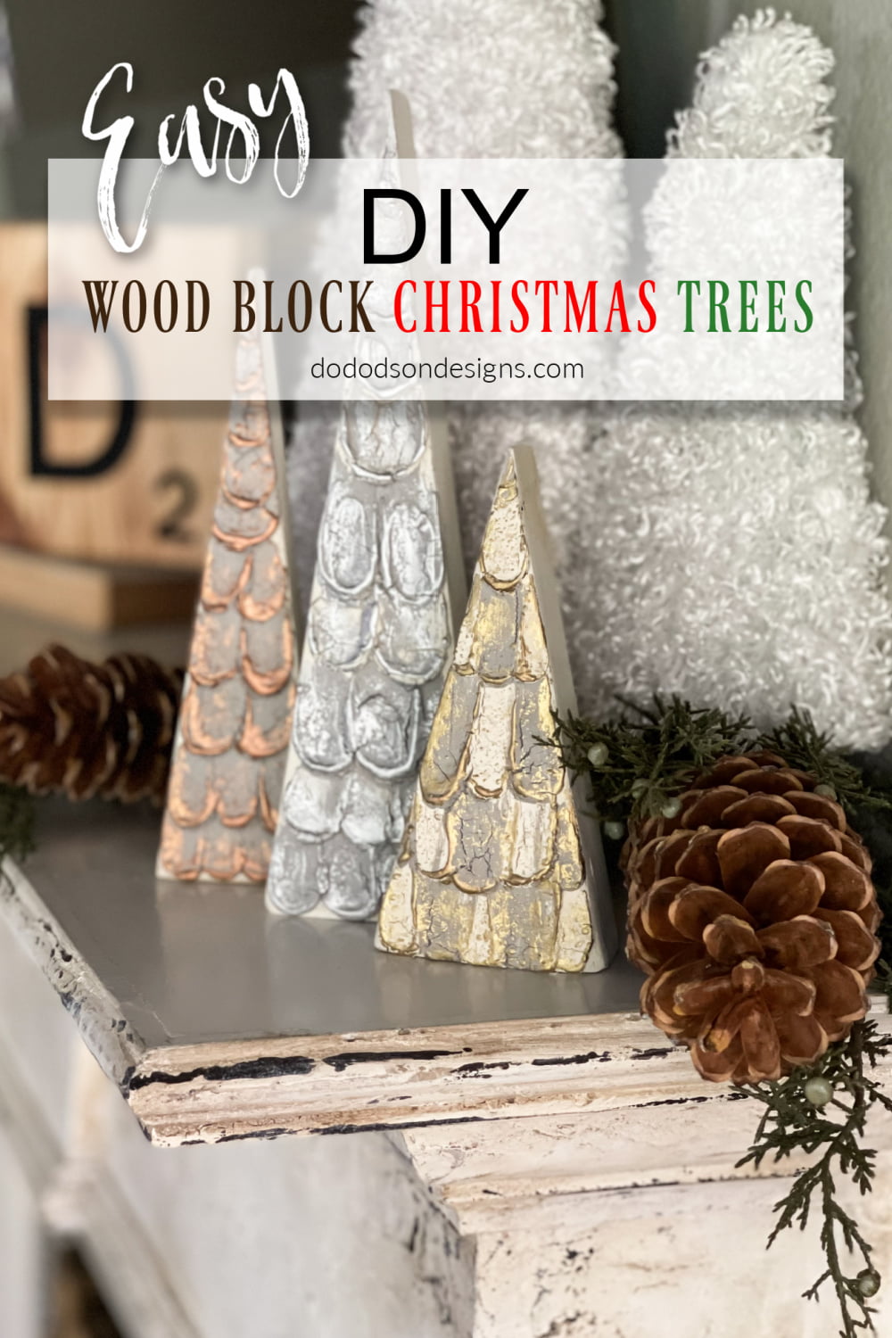 Wood Block Christmas Trees | Scrap Wood Craft