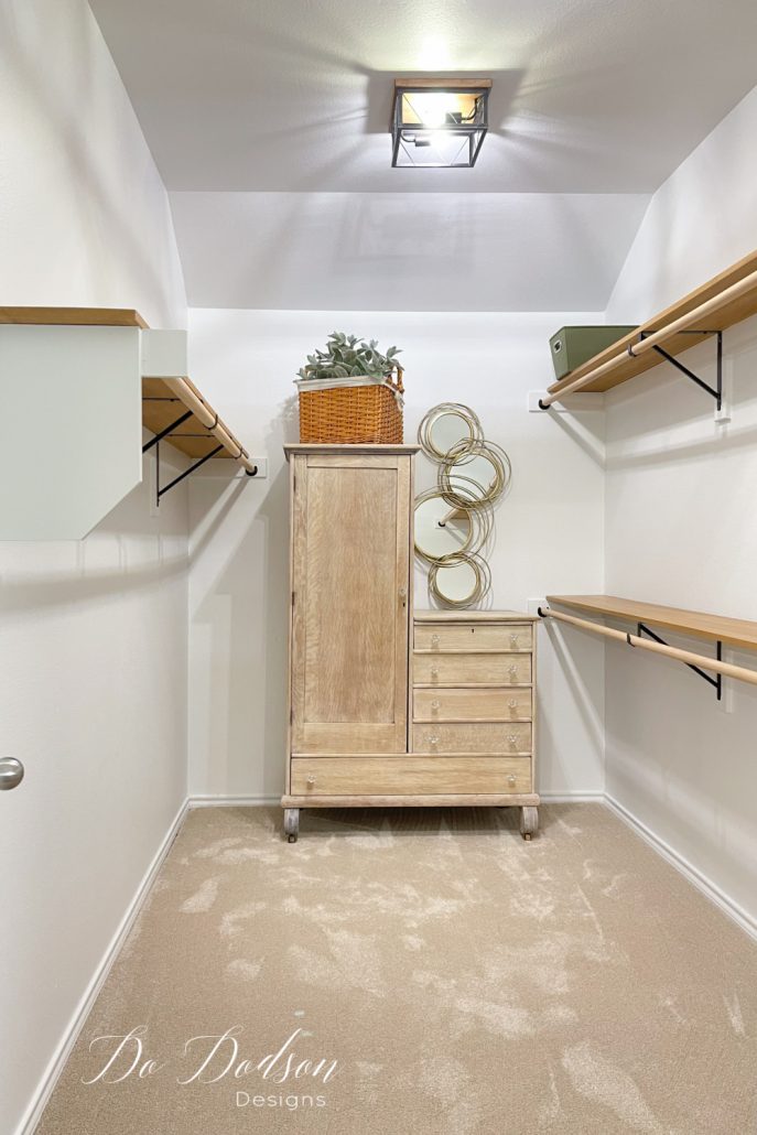 Our master bedroom DIY closet update was exactly what we wanted. It freed up enough space to add this amazing chifforobe. I love the fresh modern farmhouse vibe.
