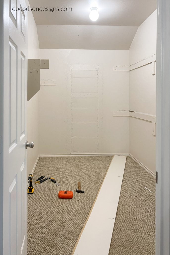 DIY closet update DEMO day!