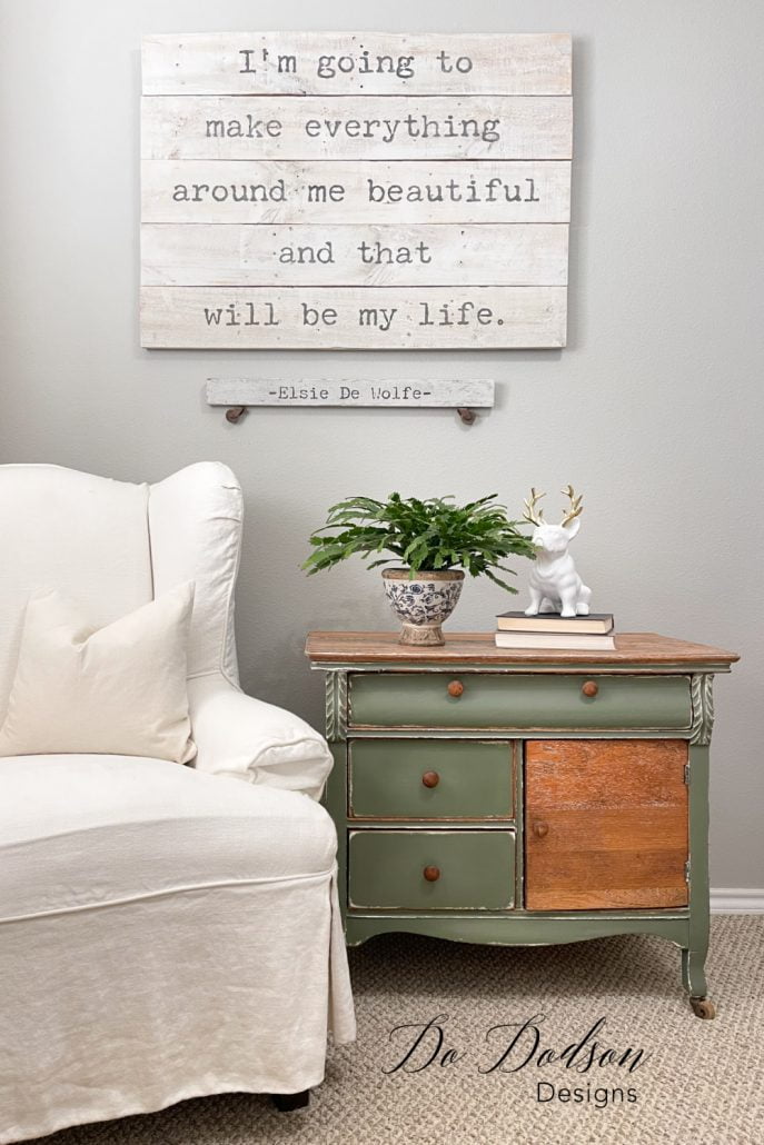 My Painted Antique Washstand Makeover - Can you believe I found it on the curb?!