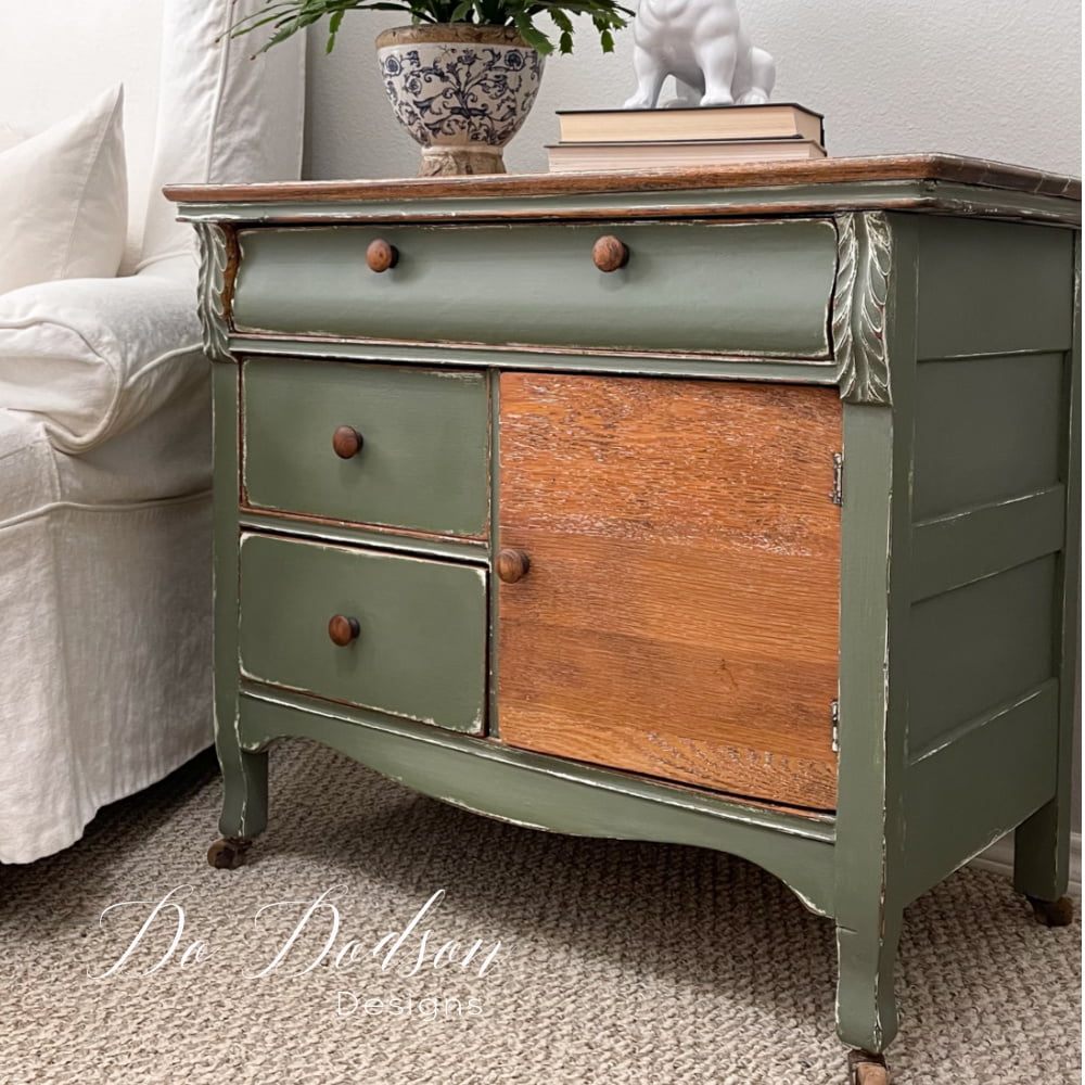 My Painted Antique Washstand Makeover – I found it on the curb!