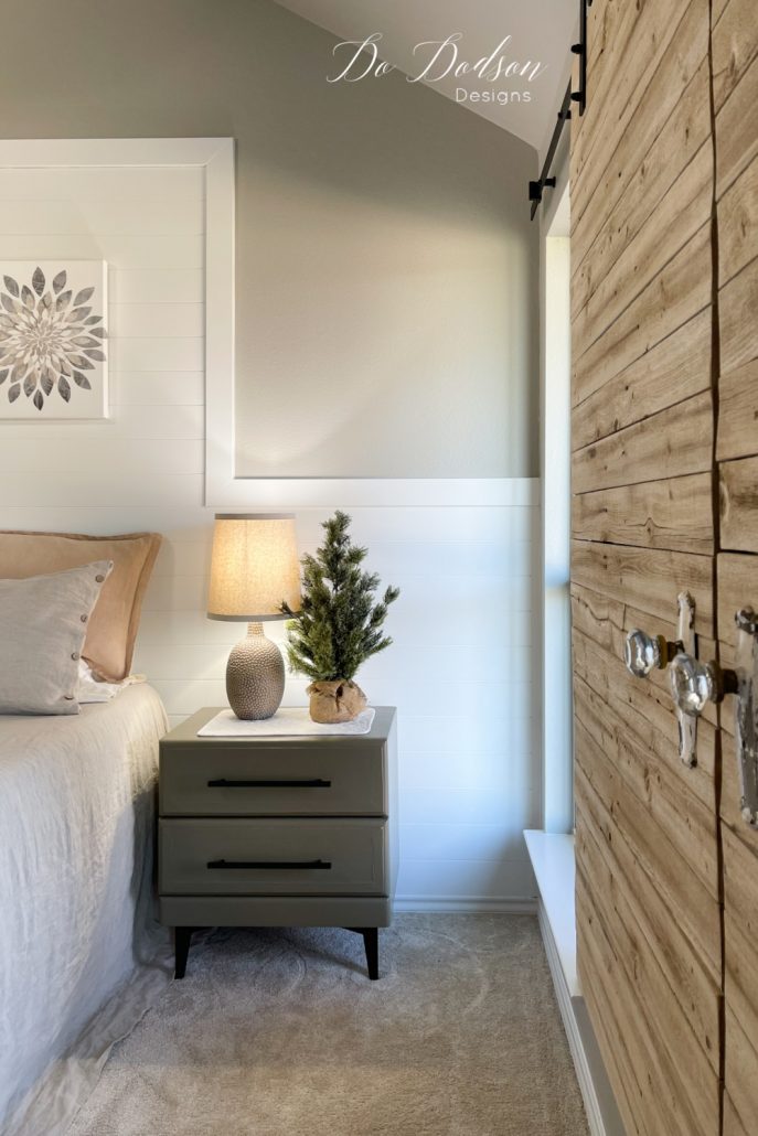 Do Dodson Designs Christmas Home Tour - Sliding Barn Door Window Coverings