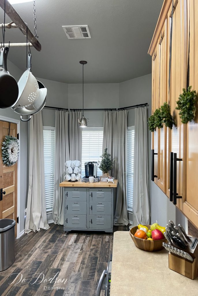 Drop cloth curtains - Modern Farmhouse Update