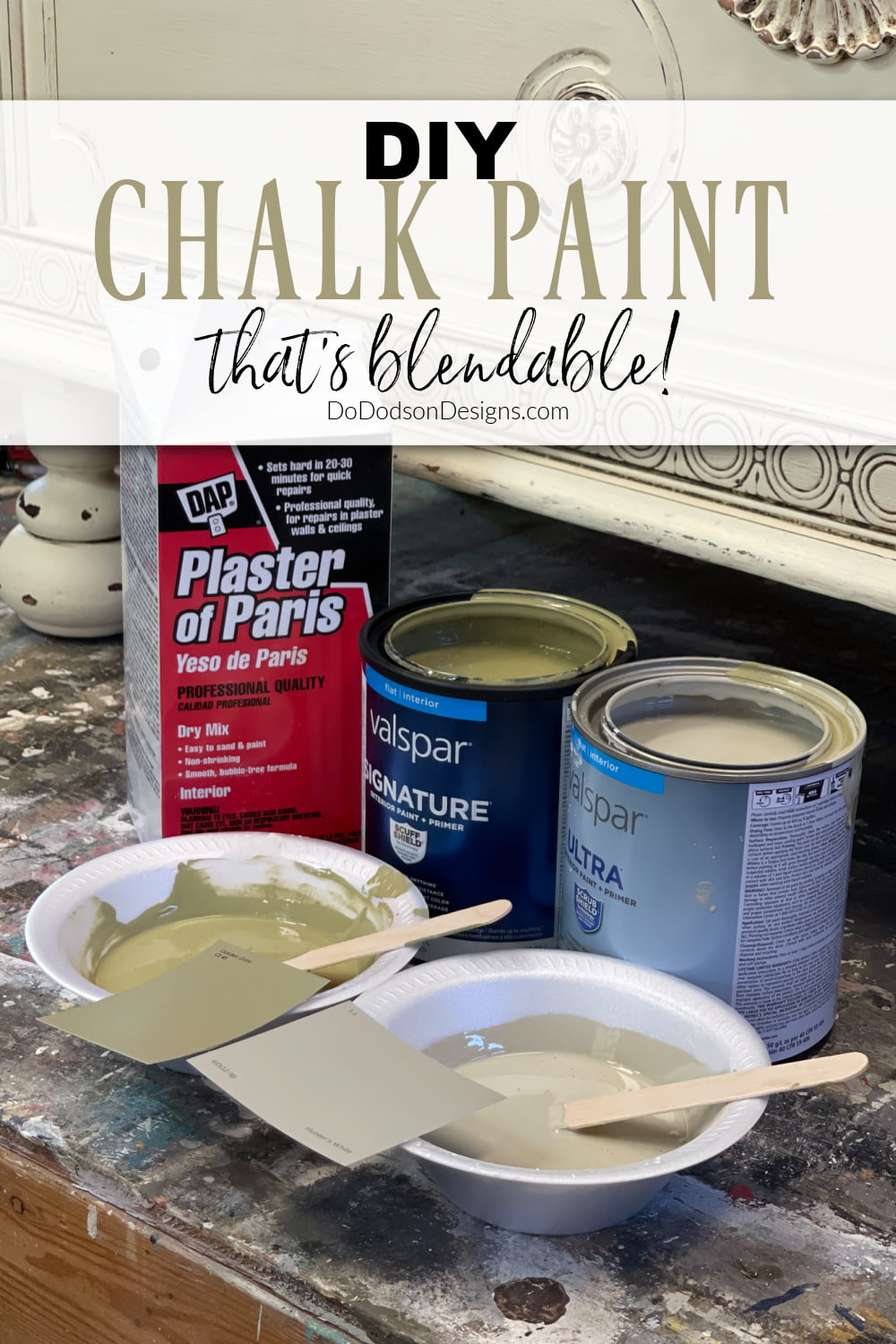 How To Make DIY Chalk Paint Recipe That\'s Blendable