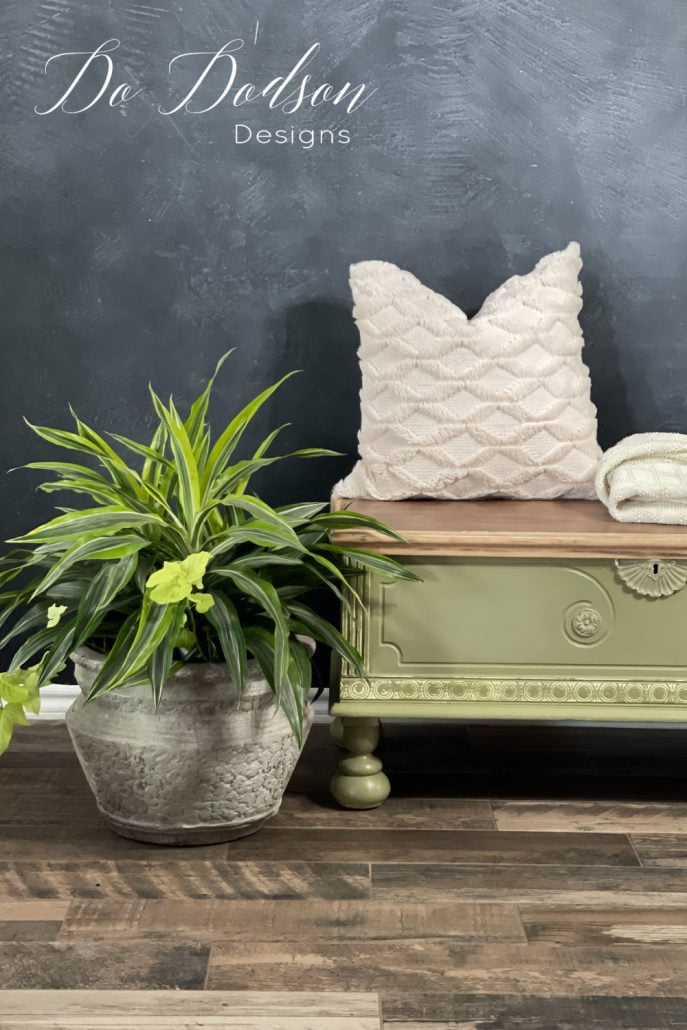 How To Make DIY Chalk Paint Recipe - Cedar Chest Makeover