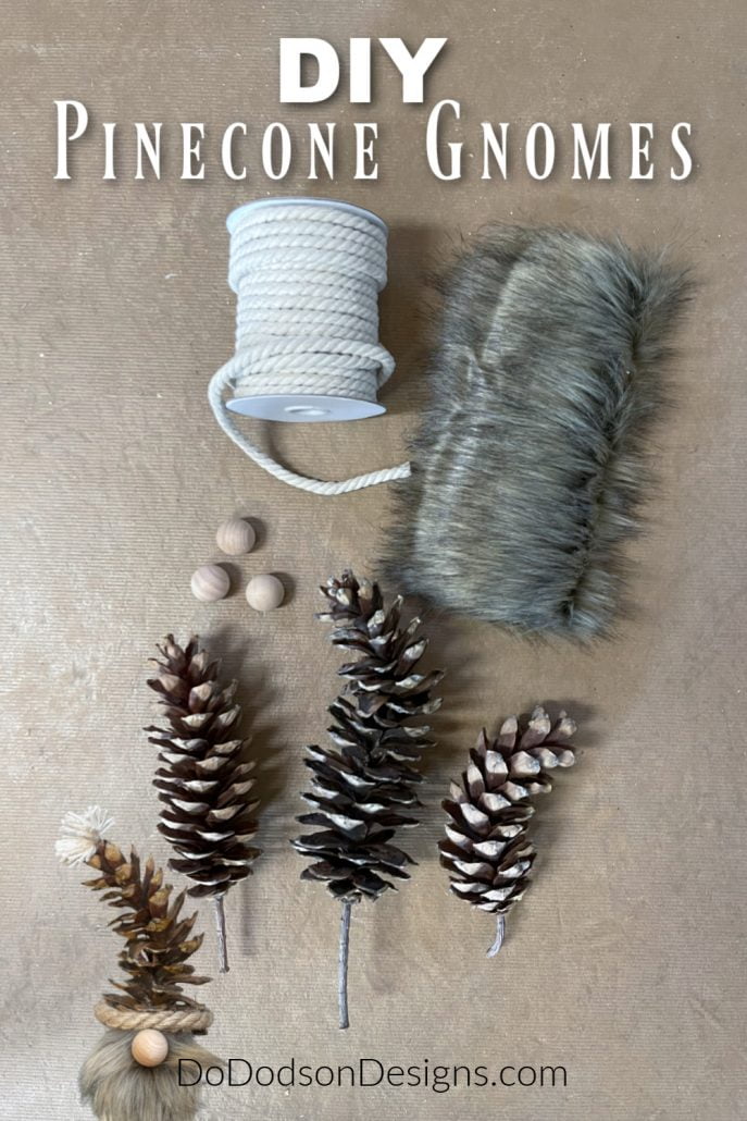 How To Make DIY Pinecone Gnomes For Christmas Decor