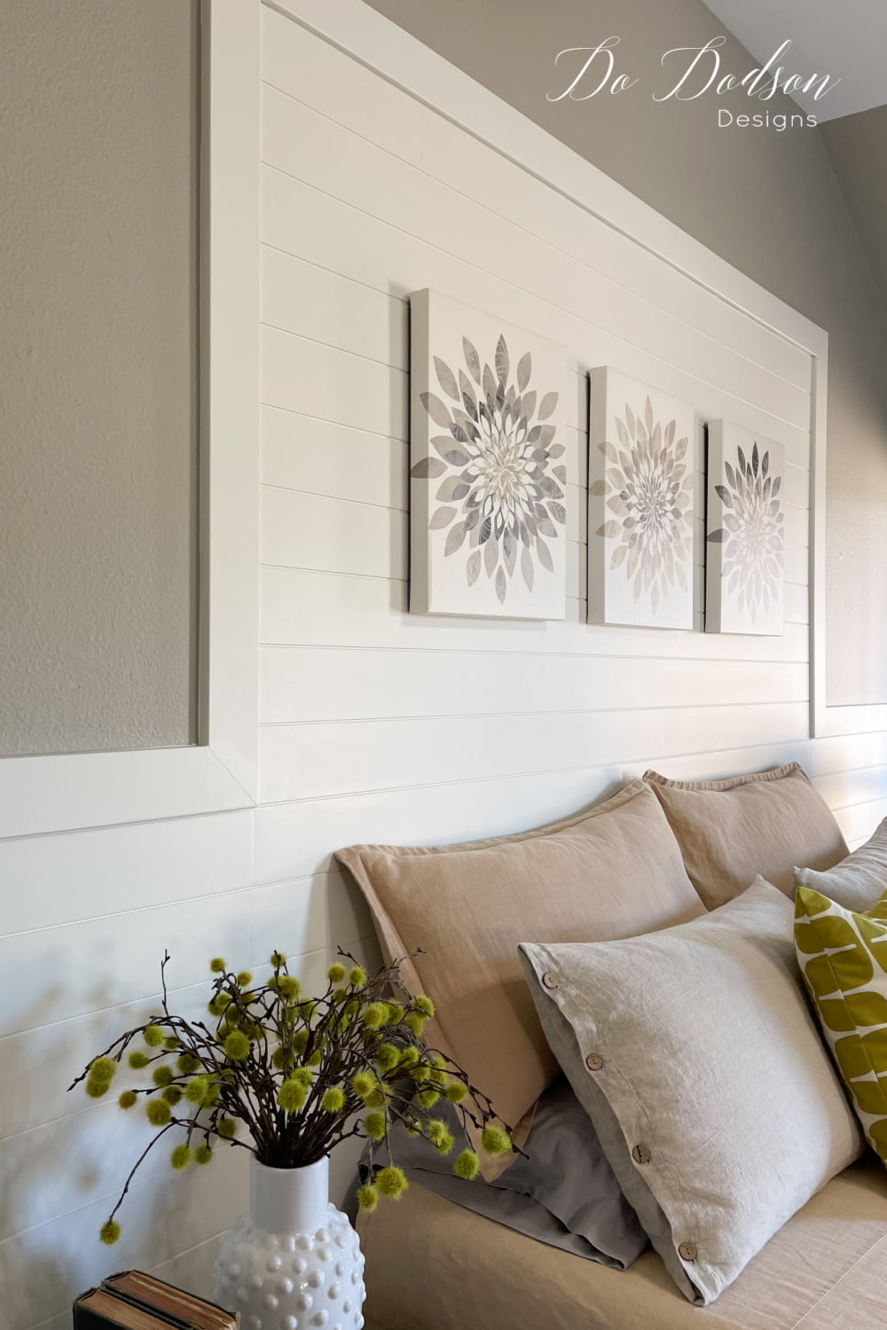 How To Install Shiplap Paneling - White Accent Wall - Do Dodson Designs