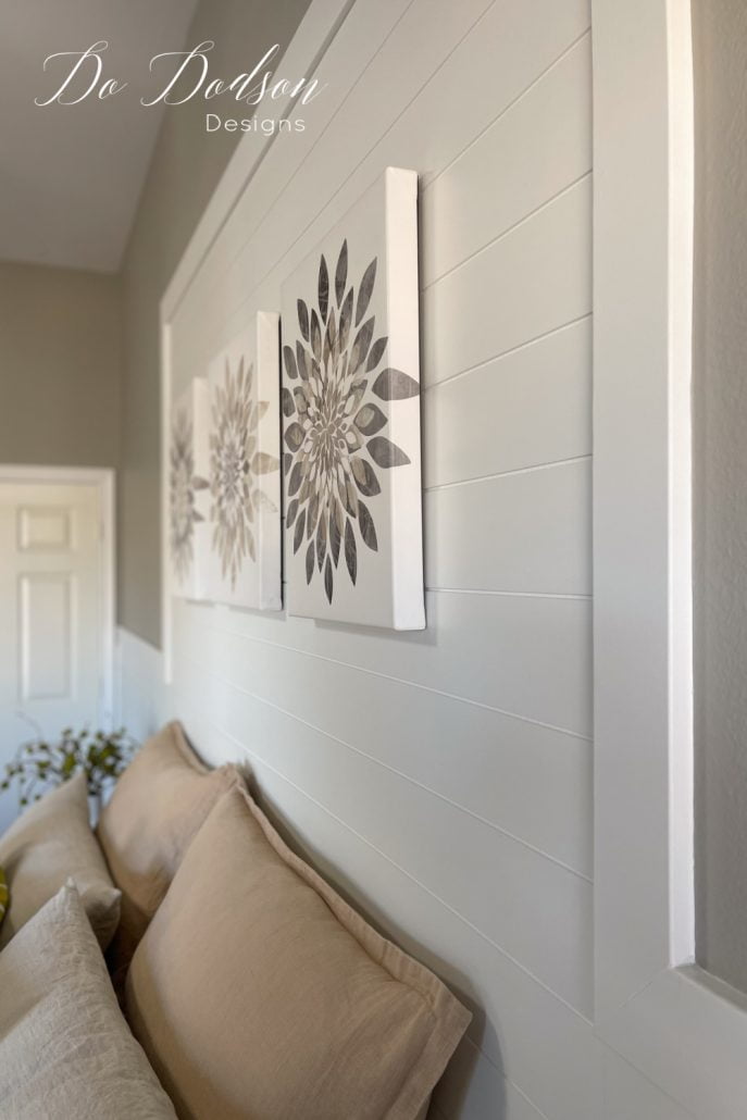 How To Install Shiplap Paneling - White Accent Wall