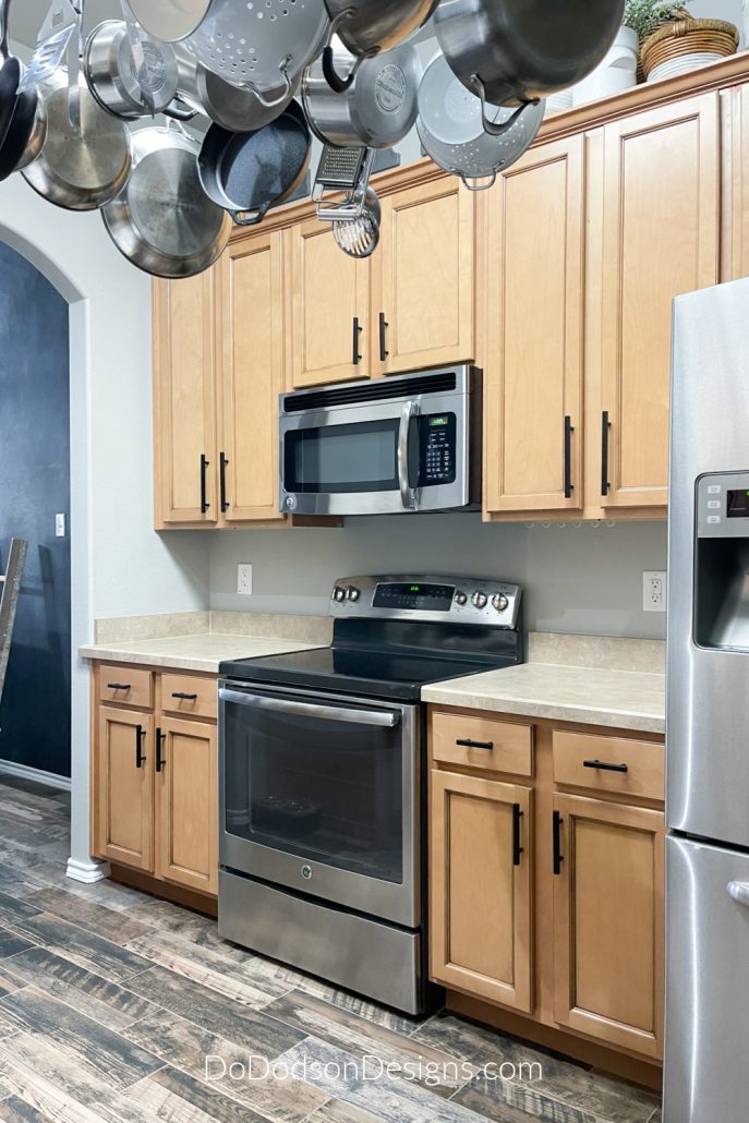 BEFORE - DIY Kitchen Shiplap Backsplash - Easy Installation