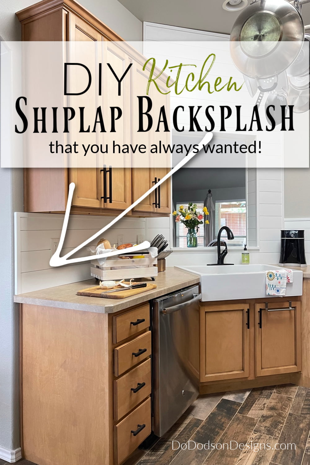 DIY Kitchen Shiplap Backsplash - Easy Installation