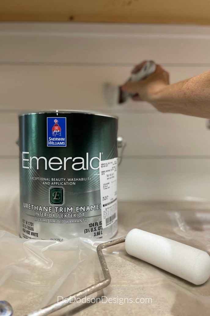 Painting A Shiplap Backsplash