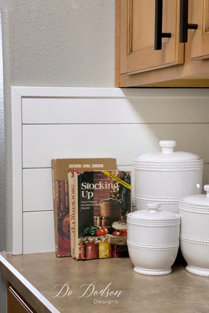 DIY Shiplap Kitchen Backsplash