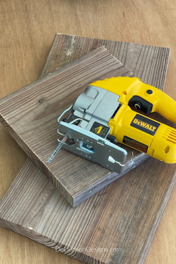 To make this style of DIY table risers, I used thicker wood than I usually would have. It gave me the height I wanted without having to elevate the boards.